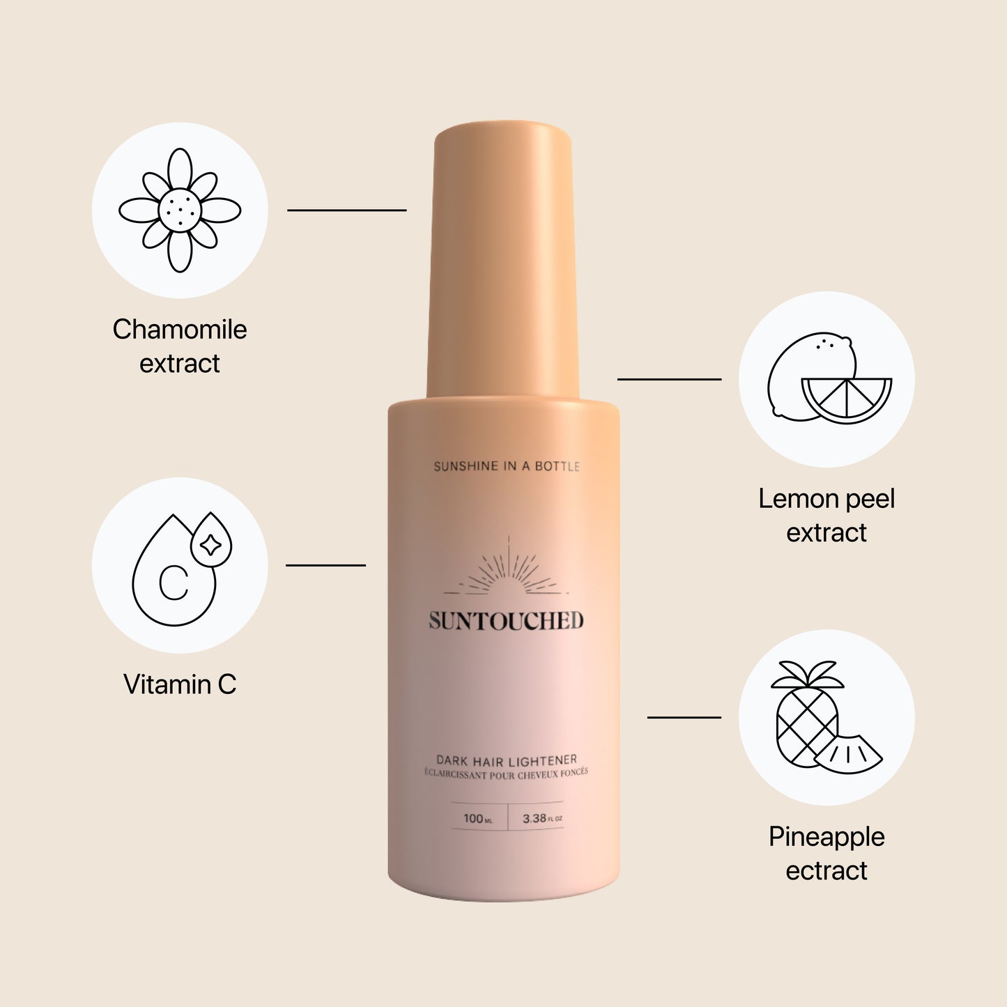 Suntouched Hair Lightener for Dark Hair
