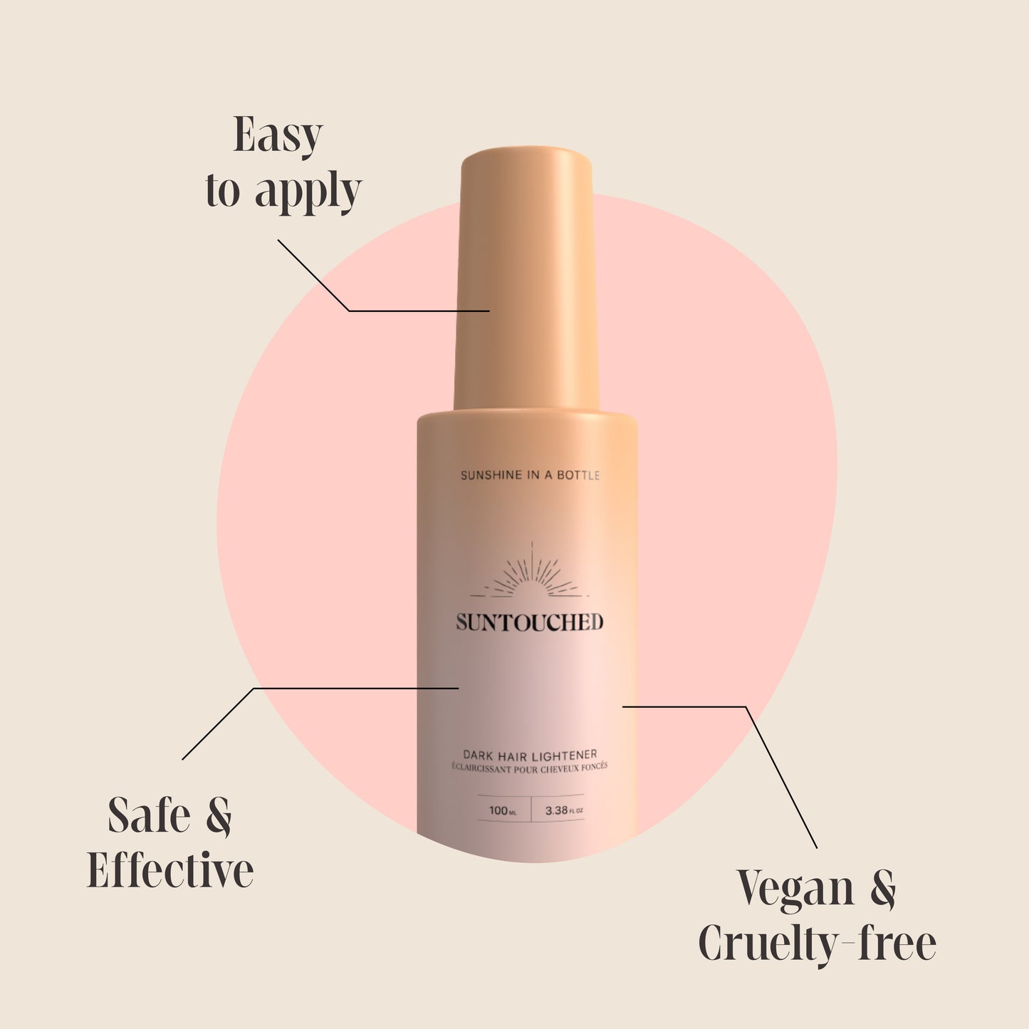 Suntouched Hair Lightener for Dark Hair